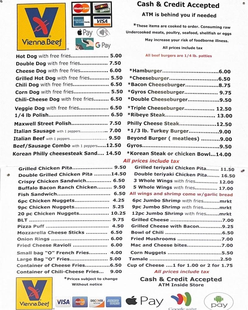 Budacki's Drive In Menu image 1