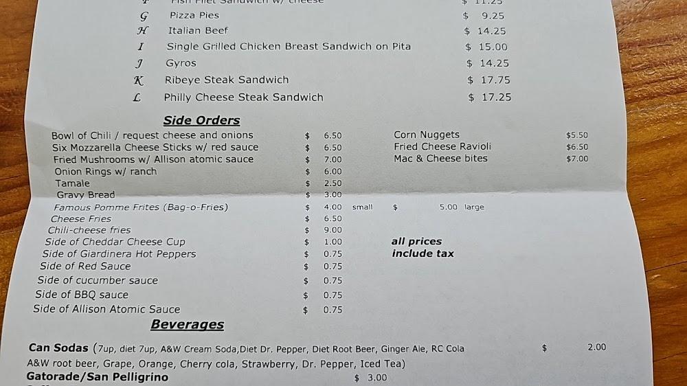 Budacki's Drive In Menu image 2
